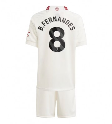 Manchester United Bruno Fernandes #8 Replika Babytøj Tredje sæt Børn 2023-24 Kortærmet (+ Korte bukser)